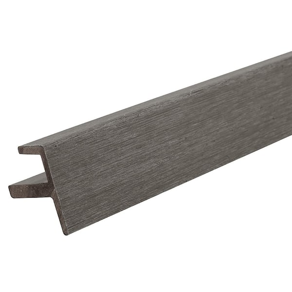 NewTechWood All Weather System 1.87 in. x 1.87 in. x 8 ft. Composite Siding End Trim in Westminster Gray Board