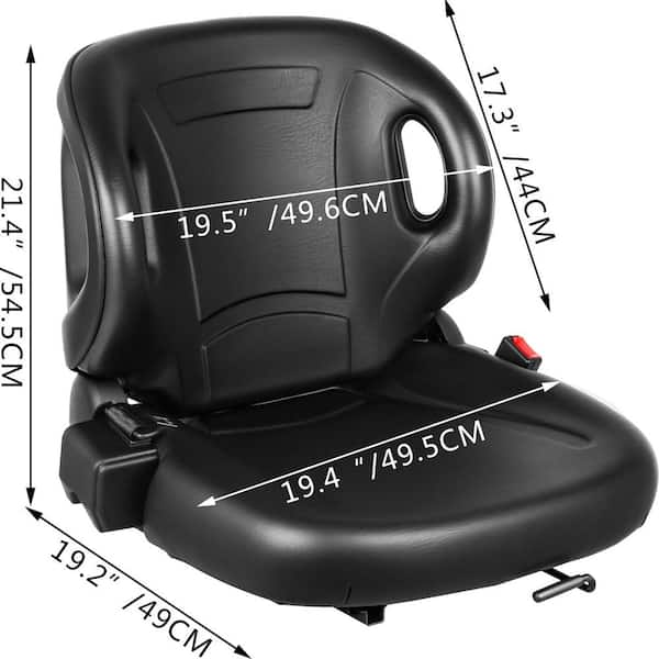 Ultra Seating - Forklift Bottom Cushion Assy, Black Cloth. Fits