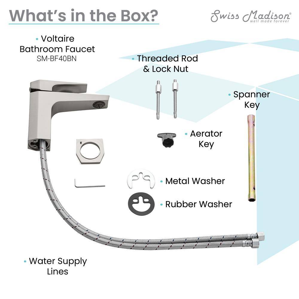 Brushed Nickel Single-Handle Bathroom Faucet