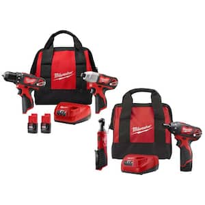 M12 12-Volt Lithium-Ion Brushless Cordless 4-Tool Combo Kit