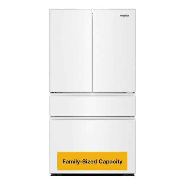 36 in. 30 cu. ft. Standard Depth French Door Refrigerator in White with Flexible Temperature Drawer