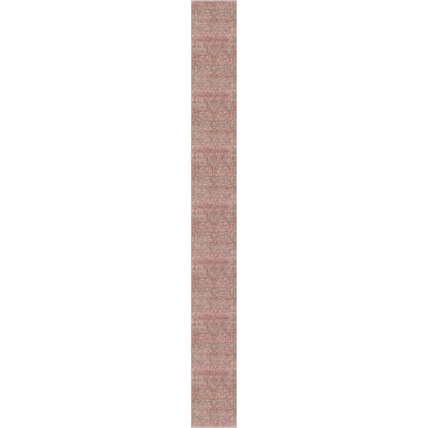 Red 2 ft. 7 in. x 24 ft. 9 in. Asha Anya Vintage Tribal Runner Area Rug