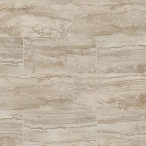 Romagna Ivory 12 in. x 24 in. Polished Porcelain Stone Look Floor and Wall Tile (14 cases/224 sq. ft./pallet)