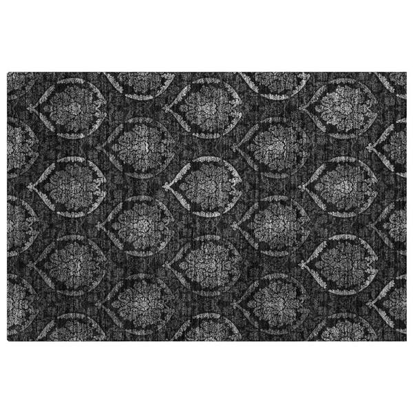 Dream Shag Premium Machine Washable Abstract ADS809 Gray 2 ft. x 3 ft. Accent Rug