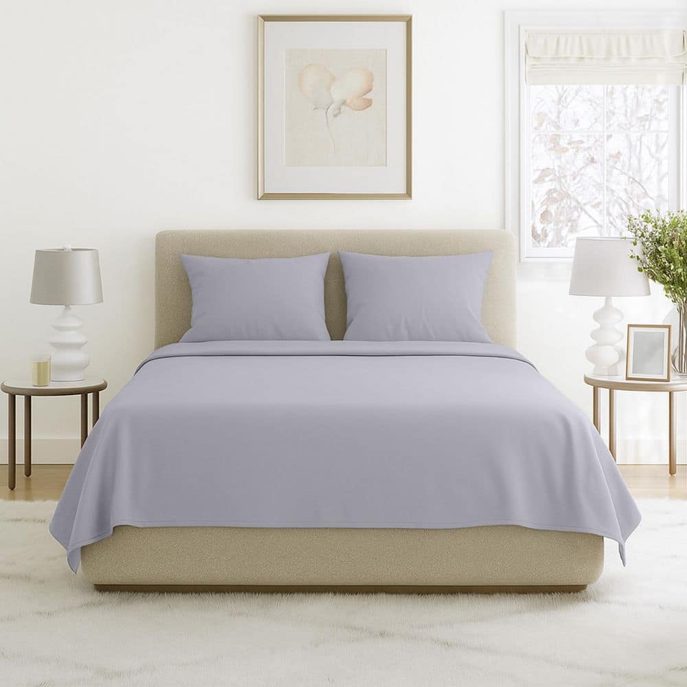 4-Piece Silver Solid 75 Thread Count Polyester Full Sheet Set price history on PriceWatchPro