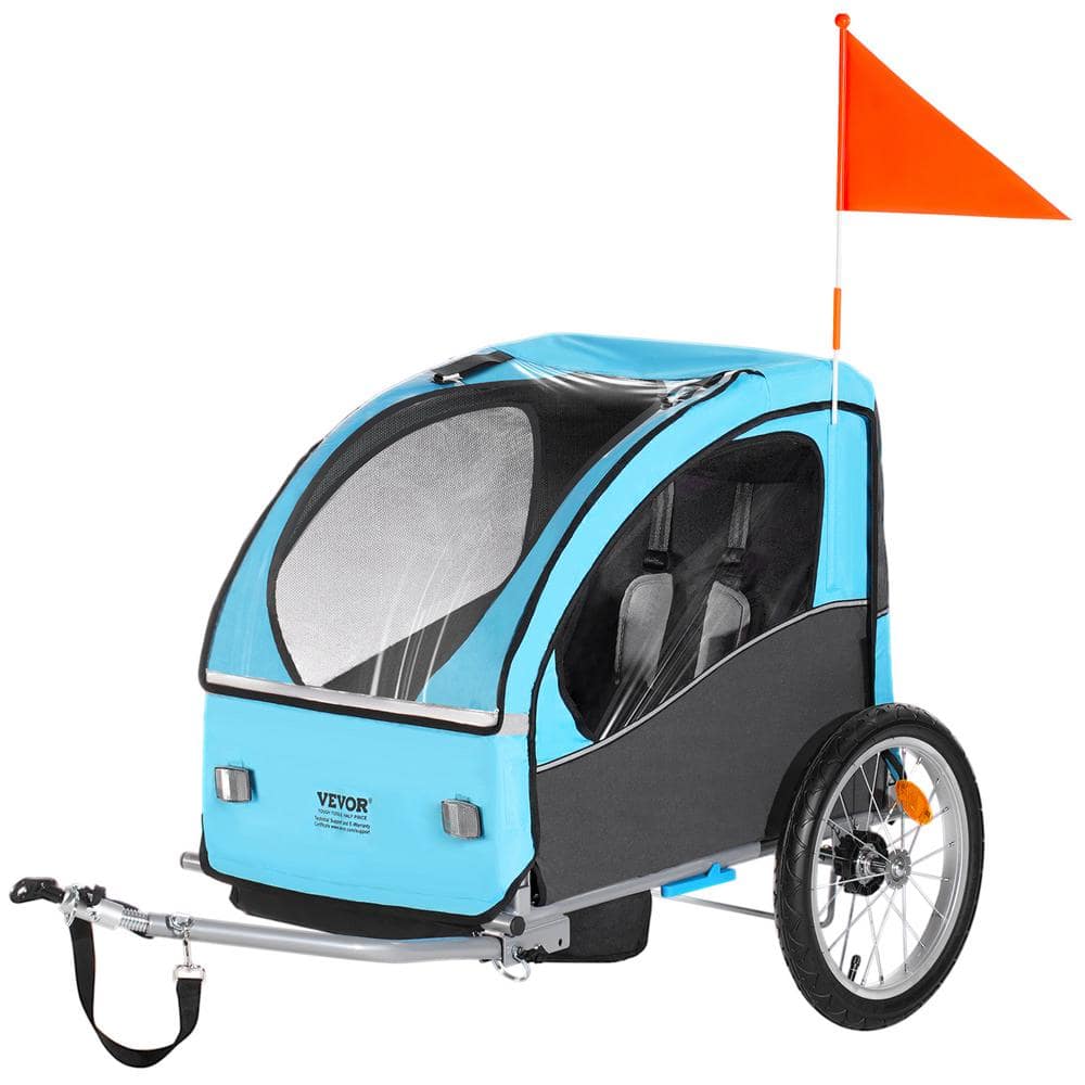 VEVOR Bike Trailer for Toddlers Kids 60 lbs. Canopy Carrier with Strong Carbon Steel Frame and Universal Bicycle Coupler TCS1GHJG60B1IVZ25V0 The