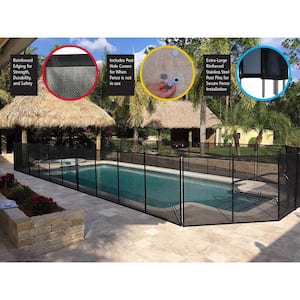 4 x 12-Feet Pool Fence DIY by Life Saver Fencing Section Kit Brown