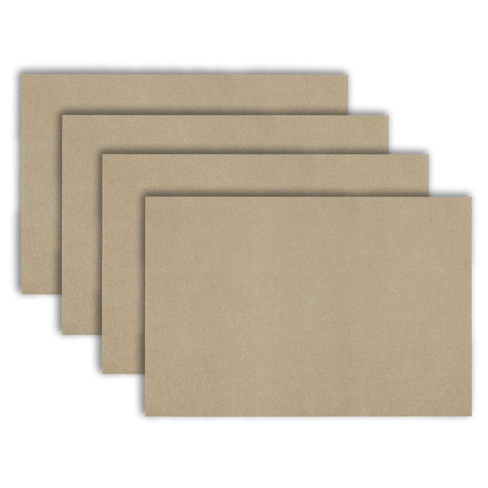 Dainty Home Amalfi 18 in. x 12 in. Gold and Silver Reversible Vegan Leather Wipe Clean Placemat Set of 4