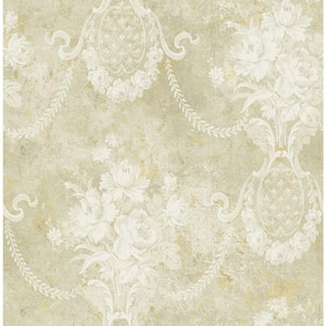 Cameo Spatula Beige and Ivory Paper Non Pasted Strippable Wallpaper Roll (Cover 56.05 sq. ft.)