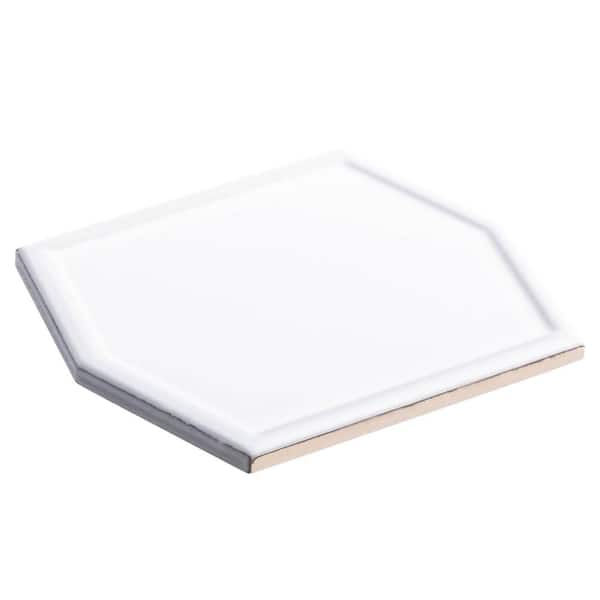 Chantelle Tyrol 5 in. x 6 in. Glossy Hexagon Ceramic Wall Tile (4.46 sq. ft./case)