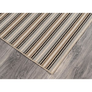Nantucket Mutlicolor Earth Tone 7 ft. 6 in. x 9 ft. 3 in. Stripe Rectangle Area Rug
