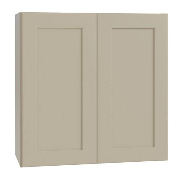 Home Decorators Collection Nashville Cream Painted Shaker Stock Assembled Plywood Wall Kitchen Cabinet Soft Close Doors 30 In X 30 In X 12 In W3030 Nbc The Home Depot