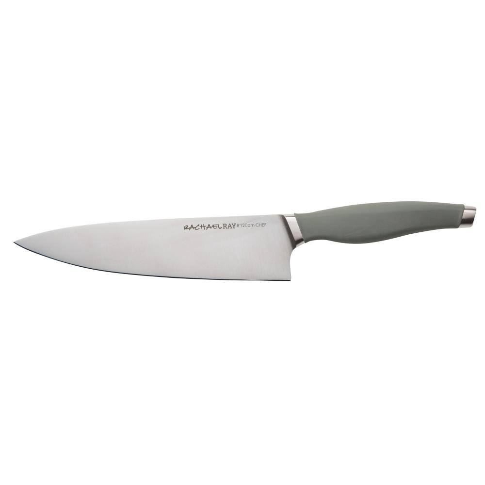 Gray 3-Piece Stainless Steel Chef Knife Set with Sheaths