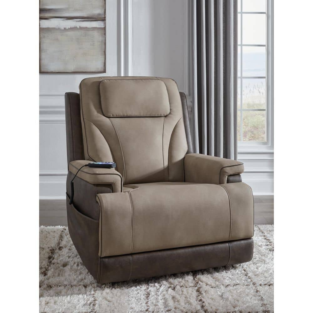 Signature DESIGN BY ASHLEY 4Z-Relax Retreat Beige/Brown Faux