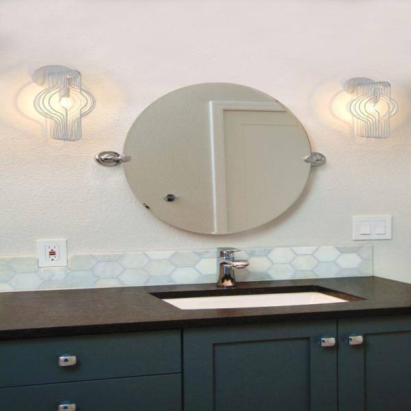 Sleek White Steel Dimmable Wall Sconce, 7.75in
