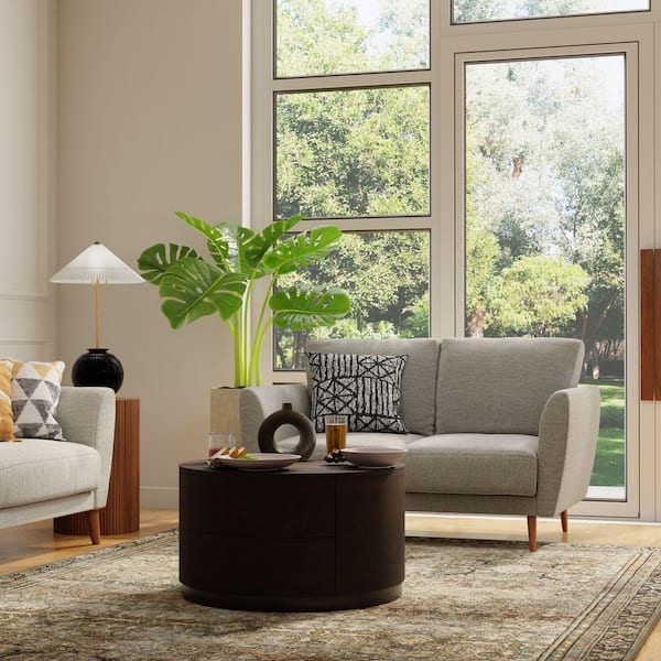 Carolina Chair & Table Krissa 30 in. Round Chestnut Wood Coffee Table