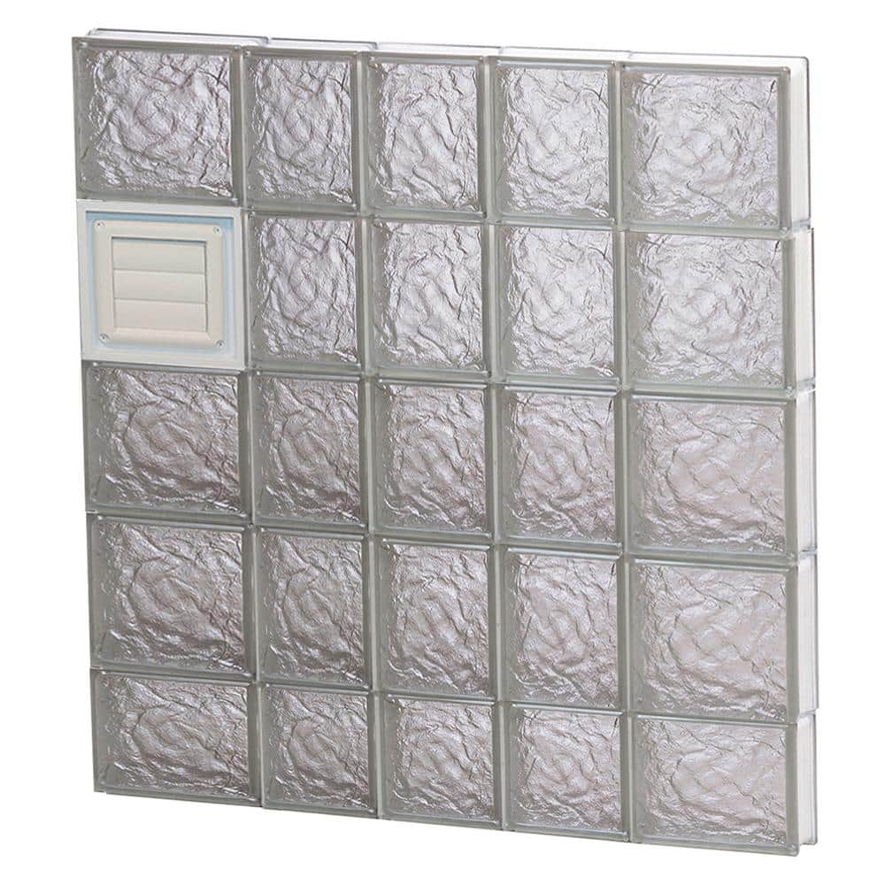 32.75 in. x 36.75 in. x 3.125 in. Frameless Ice Pattern Glass Block Window with Dryer Vent price history on PriceWatchPro