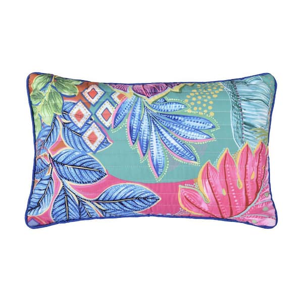 Unbranded Hana Polyester Quilted Boudoir Decorative Throw Pillow 12 x 20 in.