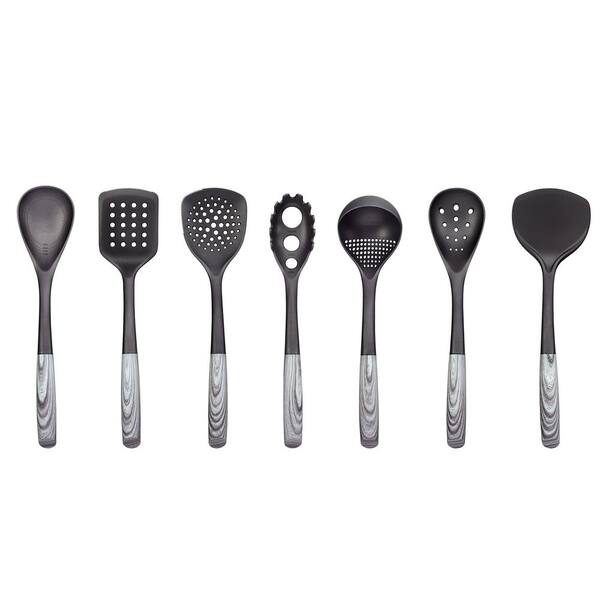 Tomodachi Raintree Ash 7 Piece Kitchen Tool Set Tkt61201sr The Home Depot