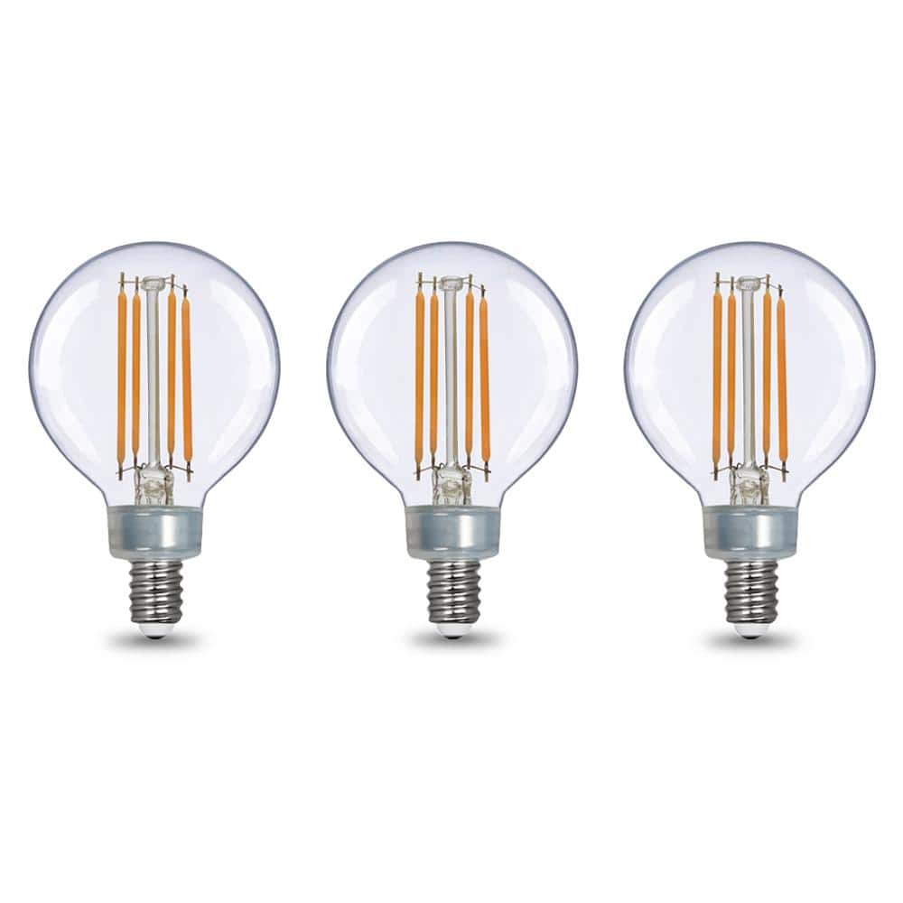 60-Watt Equivalent G16.5 Dimmable ENERGY STAR CEC Filament LED Light Bulb Bright White (3-Pack) price history on PriceWatchPro