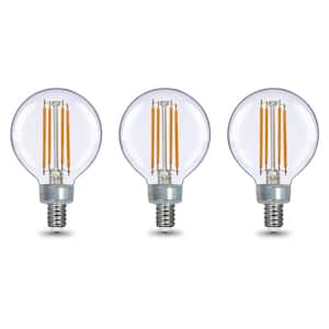 60-Watt Equivalent G16.5 Dimmable ENERGY STAR CEC Filament LED Light Bulb Bright White (3-Pack)