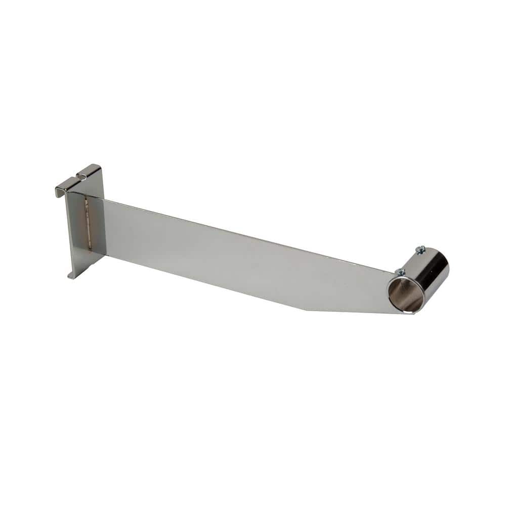 12 in. Chrome Bracket for 1 in. or 1-1/16 in. Round Hangrail (Pack of 24)