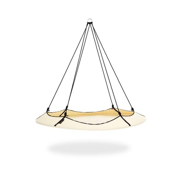 POD 6 ft. Portable Circular Family Hammock Bed in Cream and Black HAB18BKNW - Depot