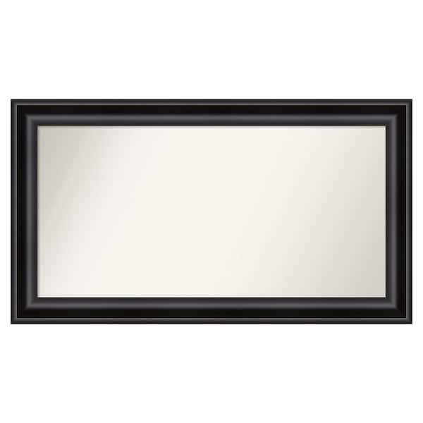 Amanti Art Grand Black 47.75 in. W x 26.75 in. H Custom Non-Beveled Recycled Polystyrene Framed Bathroom Vanity Wall Mirror