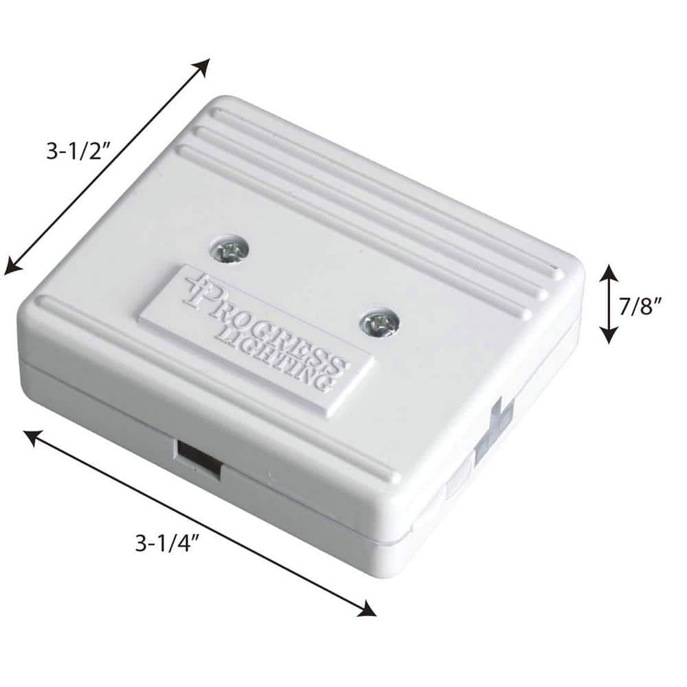 White Aluminum HAL3 Junction Box for Under-Cabinet Lighting