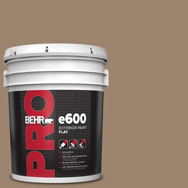 5 gal. #MQ2-48 Sturdy Brown Flat Exterior Paint