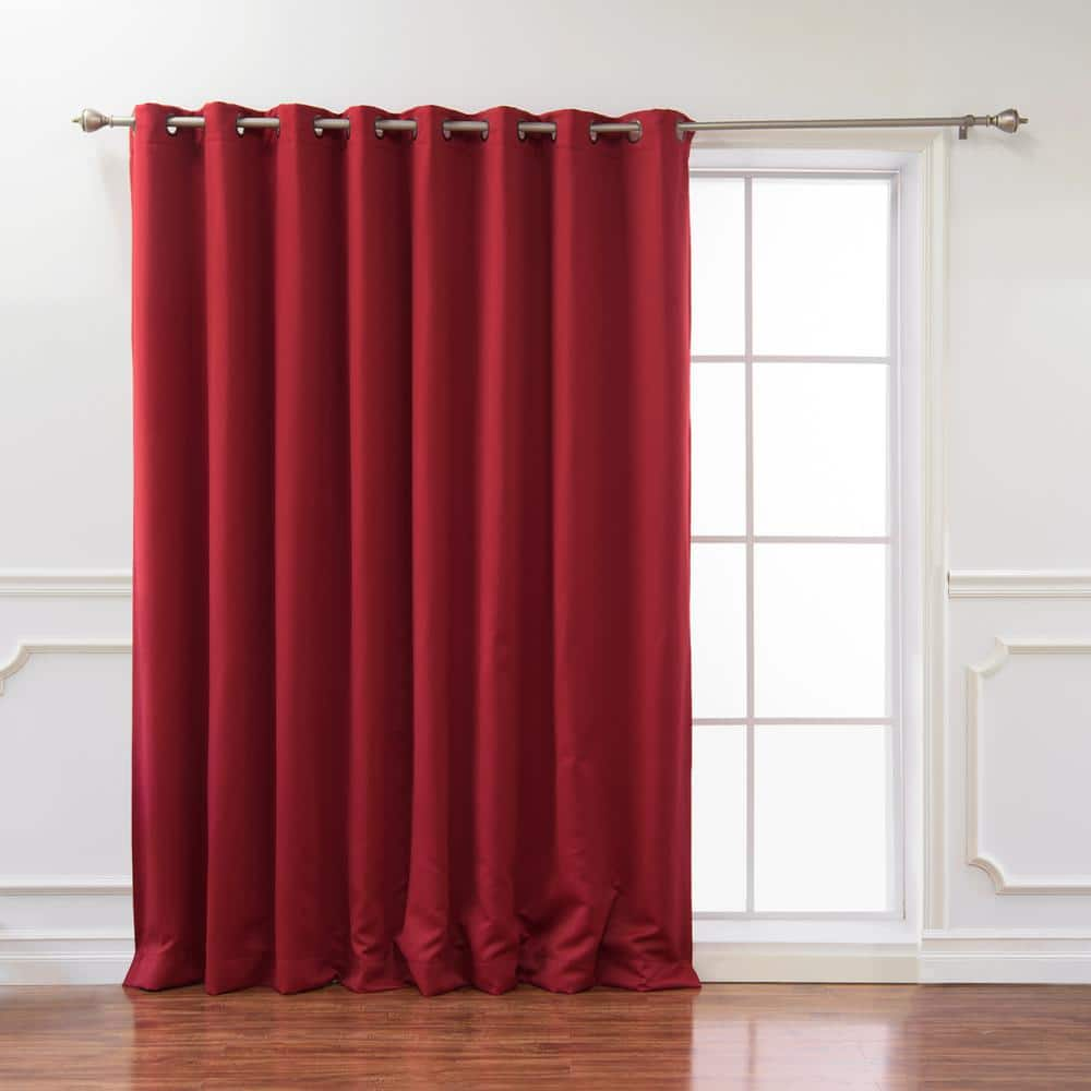 Best Home Fashion Cardinal Red Grommet Blackout Curtain 100 In W X   Cardinal Red Best Home Fashion Blackout Curtains Grom Wide 100x84 Cardinal Red 64 1000 