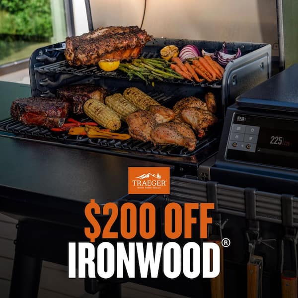 Ironwood Wi-Fi Pellet Grill and Smoker in Black