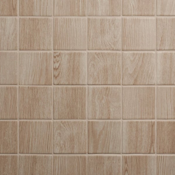 Casablanca Oak Beige 3.39 in. x 3.93 in. Square Matte Porcelain Floor and Wall Tile (4.73 sq. ft./ Case)