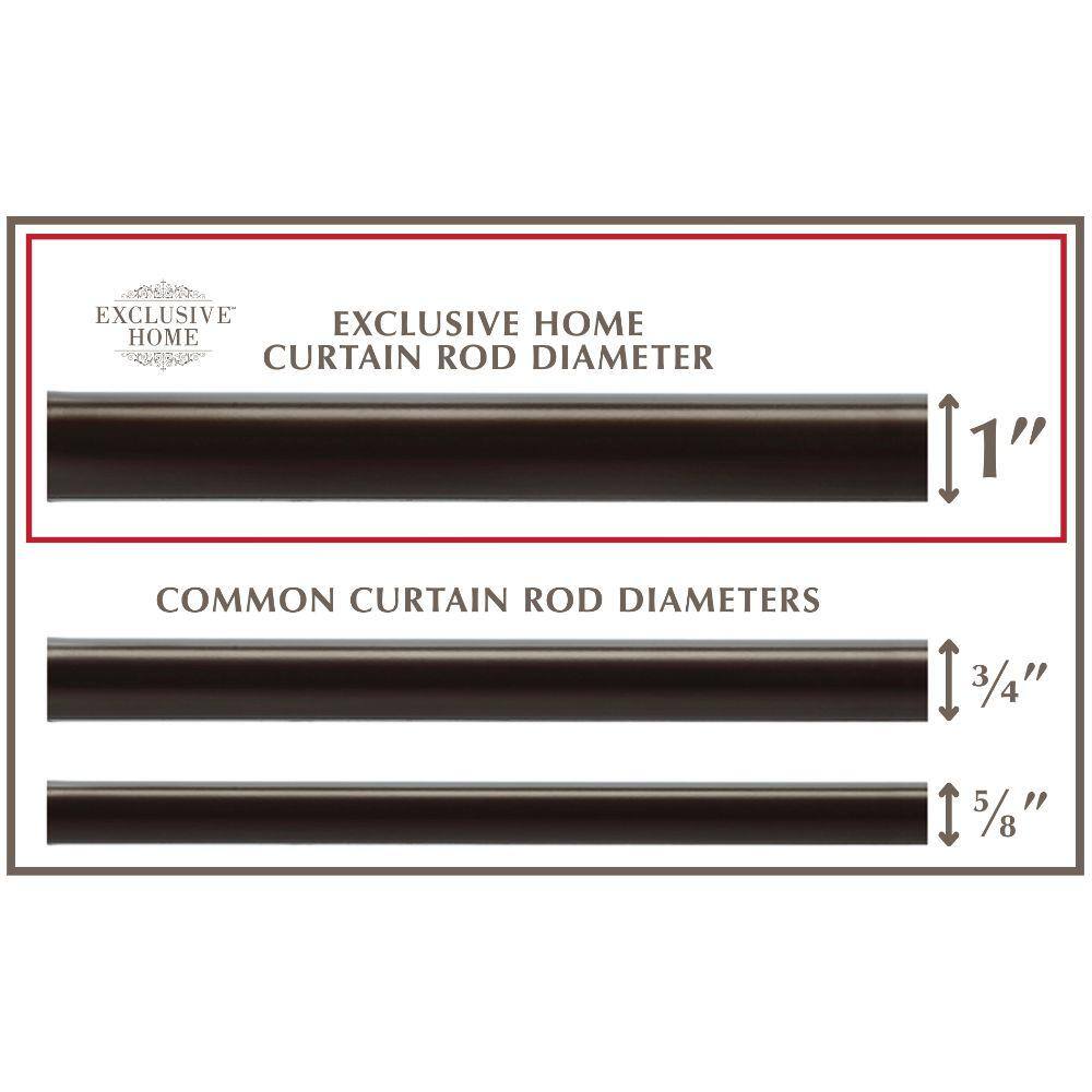 Matte Black Adjustable Iron Curtain Rod with Twisted Finials