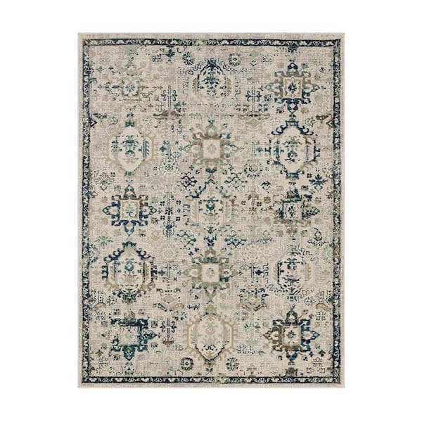 Home Decorators Collection Medallion Cream 4 ft. x 6 ft. Indoor Area Rug