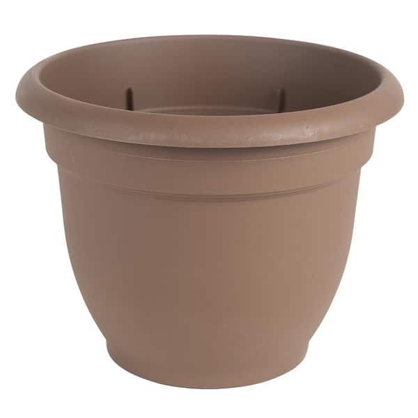 Bloem Ariana 6.5 in. Chocolate Brown Plastic Self-Watering Planter