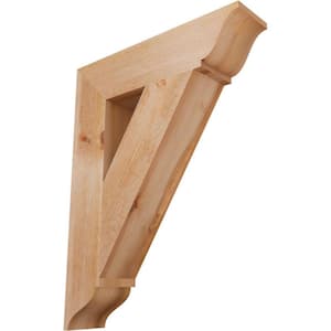 6 in. x 34 in. x 26 in. Western Red Cedar Traditional Rough Sawn Bracket