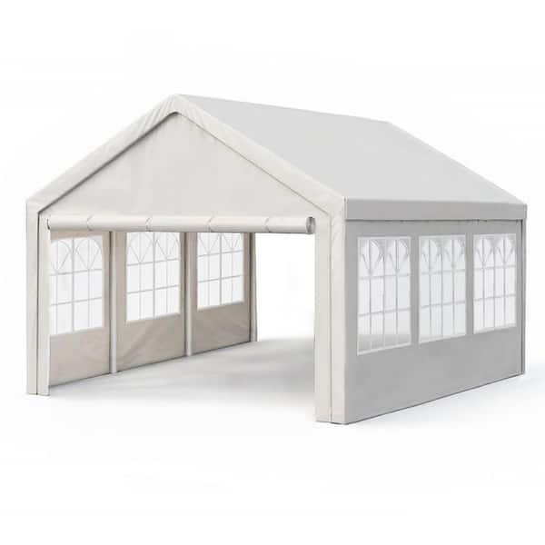 10 ft. x 20 ft. White Party Tent Outdoor Gazebo with Removable Sidewalls Commercial Tents for Parties Wedding BBQ