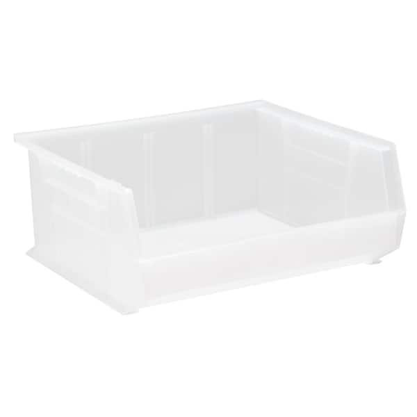 QUANTUM STORAGE SYSTEMS Ultra Series Stack and Hang 8.9 Gal. Storage Bin in Clear (6-Pack)