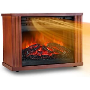 1500-Watt Electric Fireplace Ceramic Convection Space Heater Furnace with 3D Realistic Dancing Flame Effect