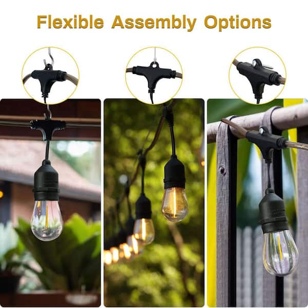 Cedar Hill 12-Bulbs 24 ft.indoor/Outdoor Plug-in with S14