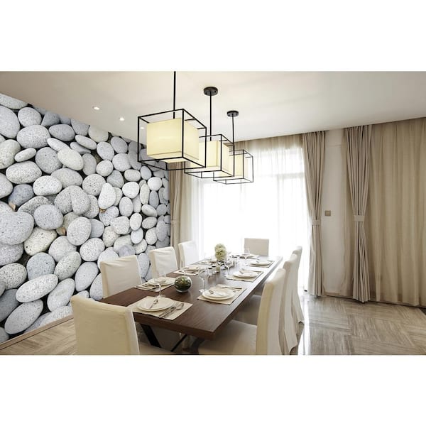 Brewster 118 in. x 98 in. Pebbles Wall Mural
