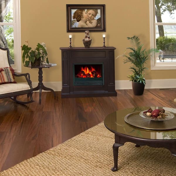 Quality Craft 44 in. Electric Fireplace in Dark Chocolate