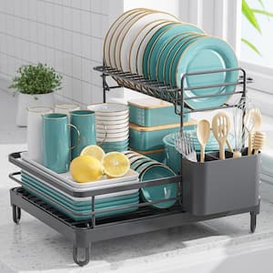 Brabantia SinkSide Foldable Dish Rack - Dark Gray 139406 - The
