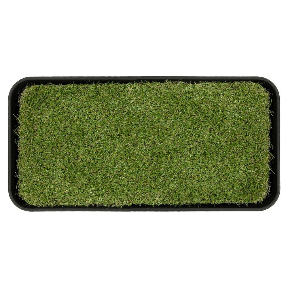 DGS Pet Products Dirty Dog Door Mat (Cool Grey/Lime Green / Large)