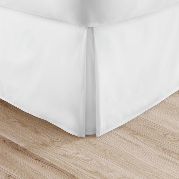 Becky Cameron 14 in. White Solid Queen Bed Skirt