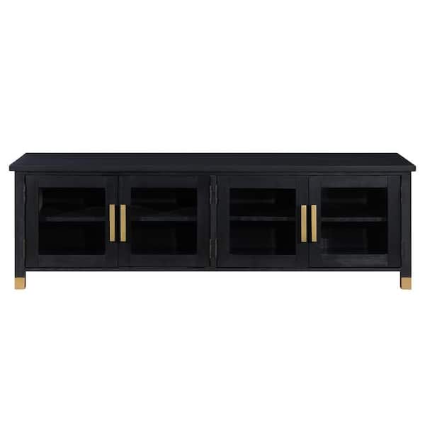 Steve Silver Yves Black TV Stand Fits TVs up to 75 in. TV