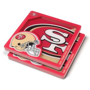 NFL San Francisco 49ers 3D Logo 2-Piece Assorted Colors Acrylic Coasters