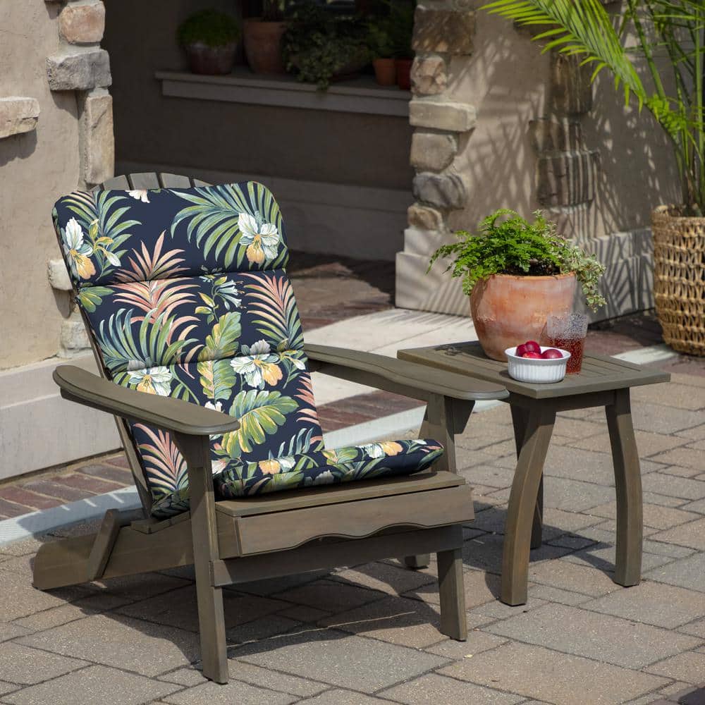 Simone Blue Tropical Outdoor Adirondack Chair Cushion