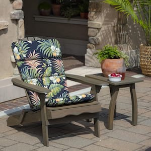 20 in. x 45.5 in. Simone Blue Tropical Outdoor Adirondack Chair Cushion